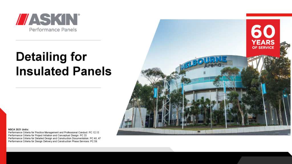 Detailing for Insulated Panels - Askin - IN2AP eLearning Platform